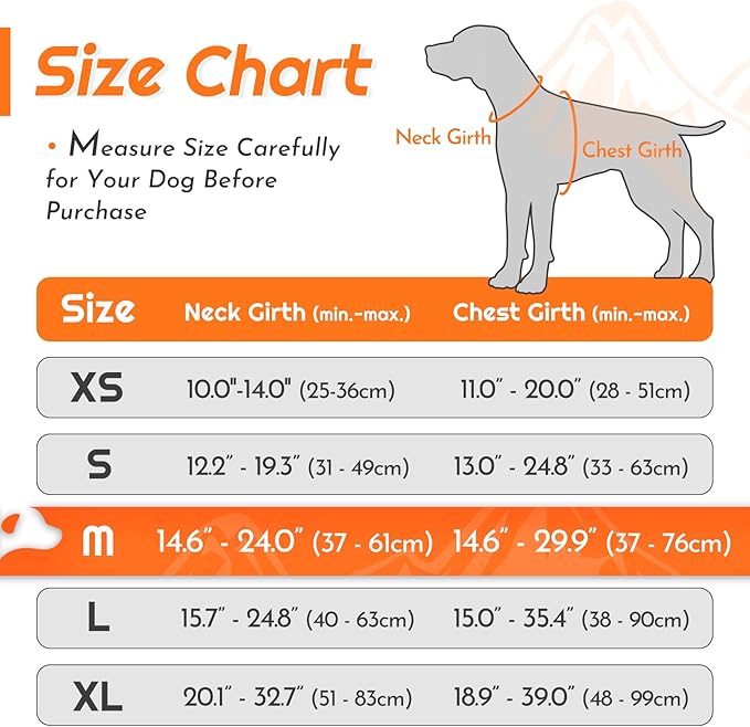 Eagloo Dog Harness Medium Sized Dog, No Pull Service Vest with Reflective Strips and Control Handle, Adjustable and Comfortable for Walking, No Choke Pet Harness with 2 Metal Rings, Orange, M-PurrikoPets