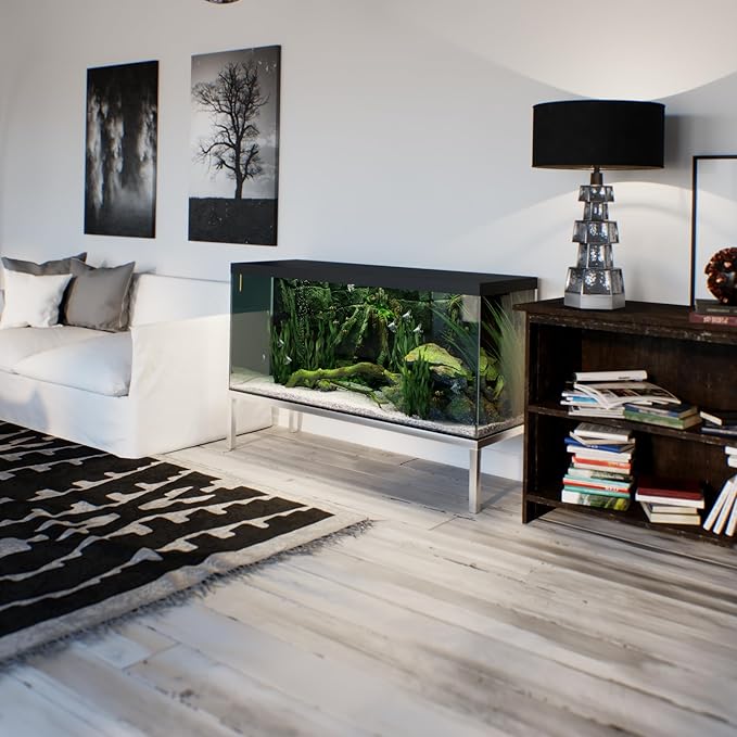 20 in X 60 in. Aquarium Stand | Industrial Style Aluminum Fish Tank Base with Open Frame Design-PurrikoPets