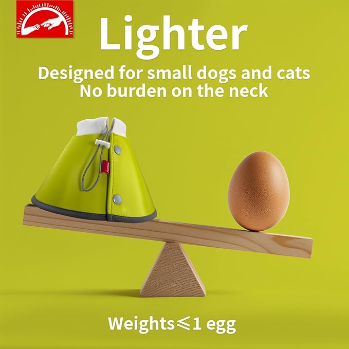 Agape Soft Dog Cone for Small Dogs & Cats, Comfy Dogs Recovery Collar After Surgery, Adjustable E Collar Alternative to Stop Licking, Protective Elizabethan Cones for Pup&Kitty, Comfortable Dog Cones-PurrikoPets