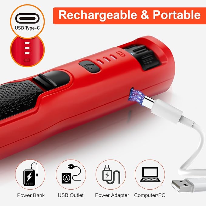 Dog Nail Grinder 7-Speed & 360° LED Light, Professional Pet Nail Grinder for Dogs and Cats, Electric Dog Nail Trimmer Painless Paws Grooming & Smoothing Tool for Large Medium Small Dogs Cats Pets-PurrikoPets