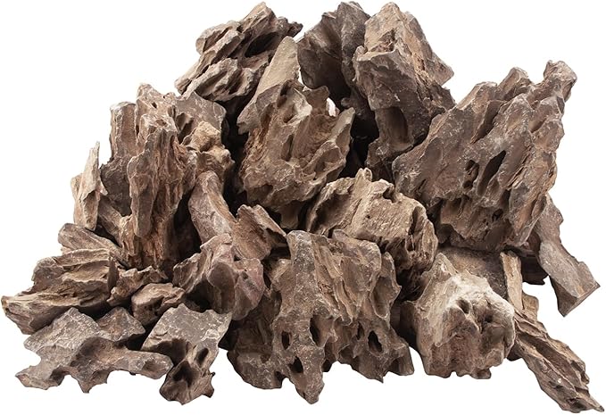 18.1 Pounds Natural Dragon Stones for Aquascaping Terrariums,Aquarium Dragon Ohko Rock (2.1 to 7.2 inch)-PurrikoPets