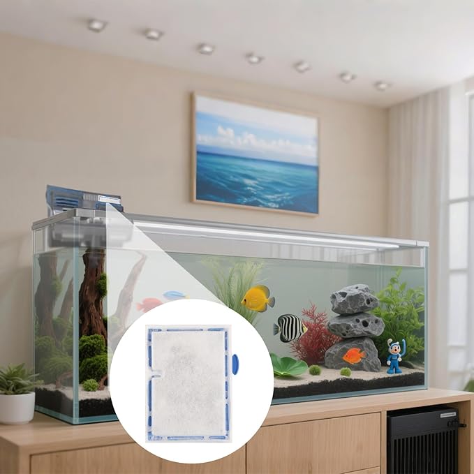 4 Packs Small Aquarium Filter Cartridges Replacement Filter Pad Compatible with QuietFlow E Internal Power Filter 10 and 1/2.5/5 Gallon Minibow Aquarium Filters-PurrikoPets