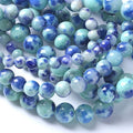 8MM 46PCS Peacock Blue Persian Jade Spacer Loose Beads for Jewelry Making DIY Bracelet Necklace