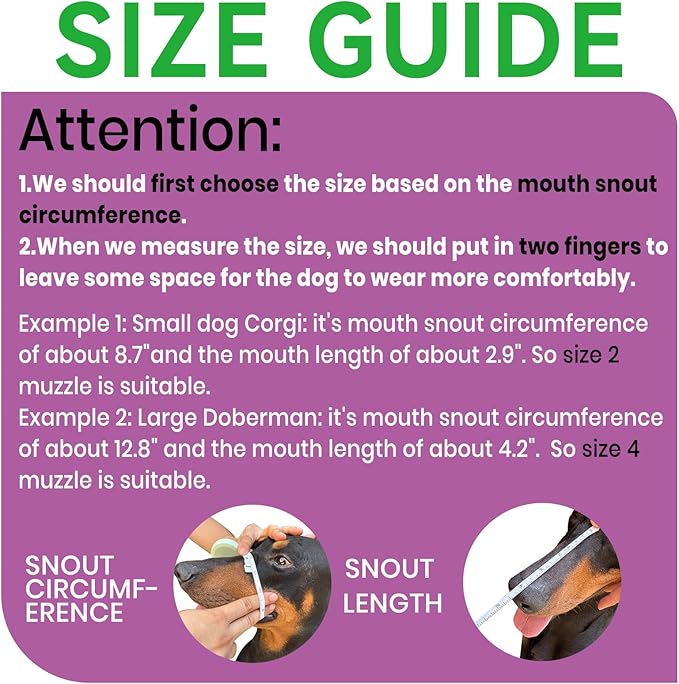 Glow-in-The-Dark Dog Muzzle, Basket Muzzle for Small Medium Large Dogs,Anti-Biting Chewing, Lightweight Cage Design,Allows Drinking & Panting,for Grooming & Training Size S-PurrikoPets