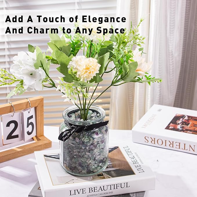 3 Lb Fluorite Crystal Chips Aquarium Fish Tank Gravel, Tumbled Crushed Stone Crystal Chips Bulk Irregular Shaped Decorative Vase Fillers Aquarium Gravel Rocks-PurrikoPets