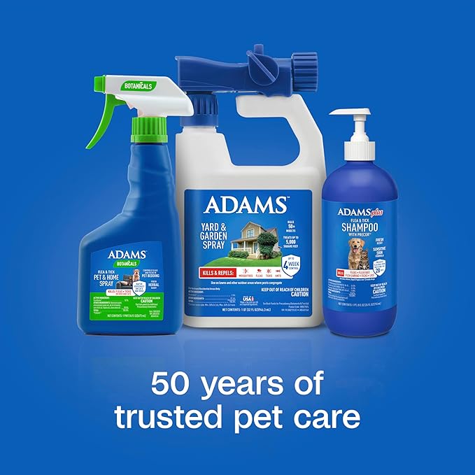 ADAMS Plus Flea & Tick Shampoo with Precor IGR for Cats, Kittens, Dogs & Puppies Over 12 Weeks Of Age, Sensitive Skin Flea Treatment, Kills Adult Fleas, Flea Eggs, Ticks, and Lice, 1 Gallon-PurrikoPets