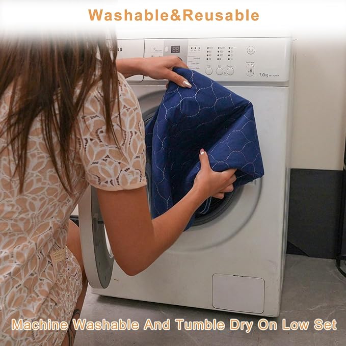 2Pack Dog Pads Washable 53”x65”, Extra Large Puppy Pads Waterproof, Super Absorption, Anti Skid Whelping Pad for Puppy Pen-PurrikoPets