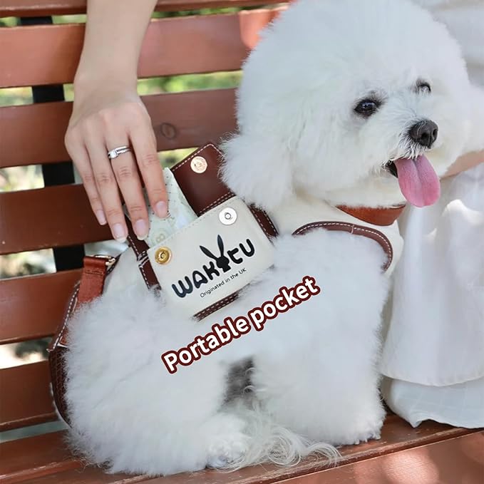 Dog Lift Harness Dog Carrier VES Harness Adjustable Leash with Small Puppy Treat Bag,Fits Most Cars,XS-PurrikoPets