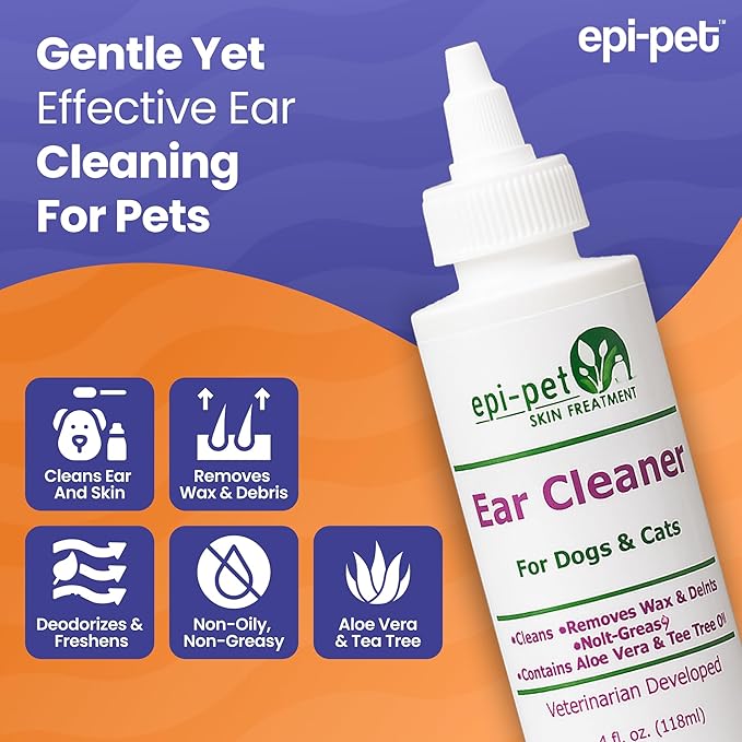 Ear Cleaner for Pets, 4-Ounce (90712)-PurrikoPets