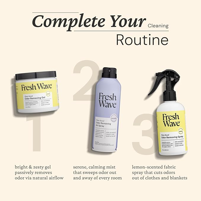 Fresh Wave Lemon Odor Removing Gel, 15 oz. | Odor Absorbers for Home | Safer Odor Relief | Natural Plant-Based Odor Eliminator | Every 15 oz. lasts 30-60 Days | For Cooking, Trash & Pets-PurrikoPets