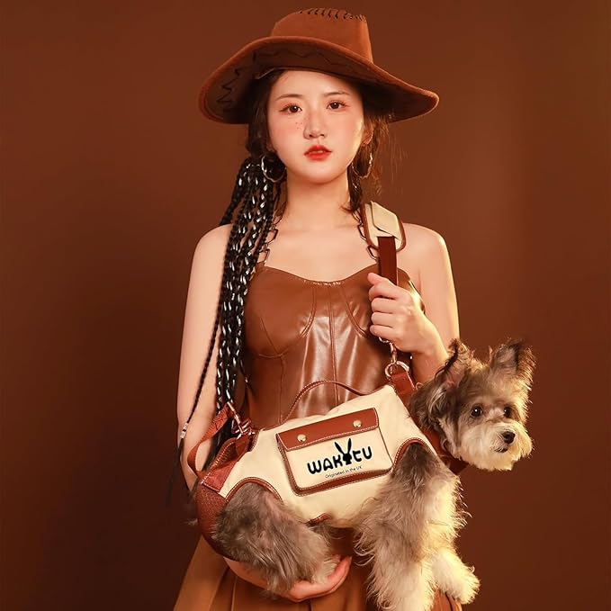 Dog Lift Harness Dog Carrier VES Harness Adjustable Leash with Small Puppy Treat Bag,Fits Most Cars,M-PurrikoPets