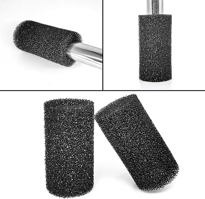 6X Pre-Filter Sponge for Aquarium Shrimp Fry Fish Tank Filter Pump Prefilter Sponge Replacement Foam Cover 3.2 X 1.6 Inch with 0.8" Hole Diameter-PurrikoPets