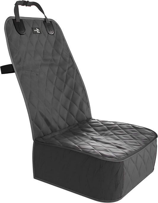 Active Pets Dog Car Seat Cover, Waterproof Front Seat Protector for SUV Truck Sedan, Pet Safety Travel Comfort System with Universal Fit, Black-PurrikoPets