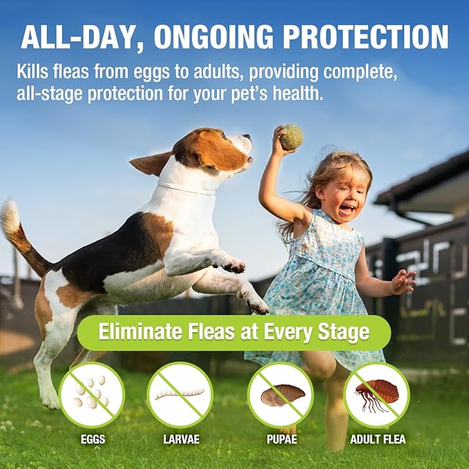 EcoVenger Flea & Tick Collar Repellent 2-Pack White, Fits Both Dogs & Cats, Built-in Pant-Based Formula Strong Repellency Slow Release, Lasting Deterrence and Protection, Pleasant Aroma, Waterproof-PurrikoPets