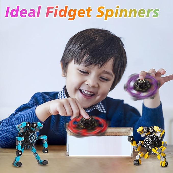 Fidget Spinners for Kids and Adults Stress Relief Sensory Fidget Toys for Boys and Girls Fingertip Gyros Toy Sensory Toy for Kids 2 Pcs Party Favors-PurrikoPets