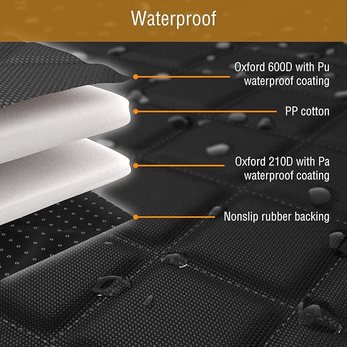 Active Pets Dog Car Seat Cover, Waterproof Front Seat Protector for SUV Truck Sedan, Pet Safety Travel Comfort System with Universal Fit, Orange-PurrikoPets