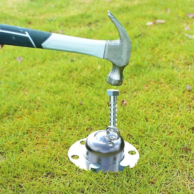 360° Swivel Dog Tie Out Stake Dog Anchor - 2025 Upgrade - Heavy Duty Stainless Steel Dog Yard Stake for Small to Large Dogs 6 PCS Dog Tethers Holds 1500Lbs of Pull Force Great for Yard Camping Outdoor-PurrikoPets