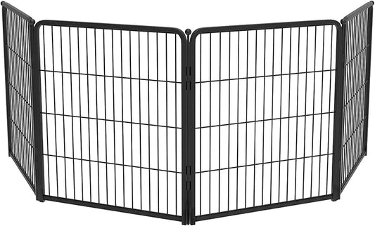 FXW Homeplus Unleashed Indoor Dog Playpen - Stress-Free and Safe Play, Heavy Duty 32 Inch 4 Wire Panels Dog Pen for Small and Medium Dogs, Black│Patented-PurrikoPets