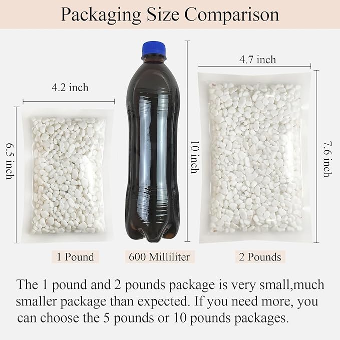 5 lbs White Pebbles for Indoor Plants, 3/8 Inch Decorative White Gravel, Polished River Rocks for Potted Plants Vase Cactus Bird Bath and Outdoor Garden Landscaping-PurrikoPets