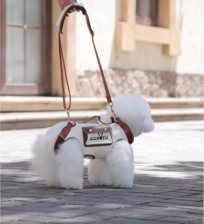 Dog Lift Harness Dog Carrier VES Harness Adjustable Leash with Small Puppy Treat Bag,Fits Most Cars,XS-PurrikoPets