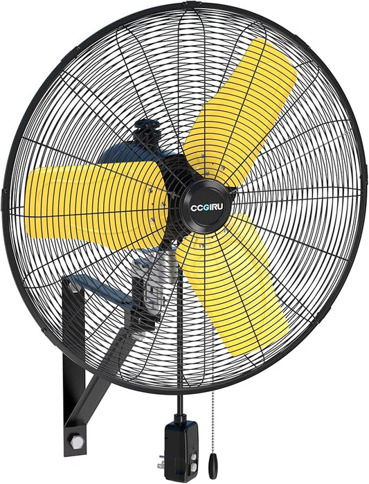 9000 CFM 24" Outdoor Oscillating Wall Fan, High Velocity 3-Speed Waterproof Professional Outdoor Fan, Heavy Duty Industrial Wall Mount Fans for Patio, Commercial, Garage, Warehouse, UL Listed-PurrikoPets