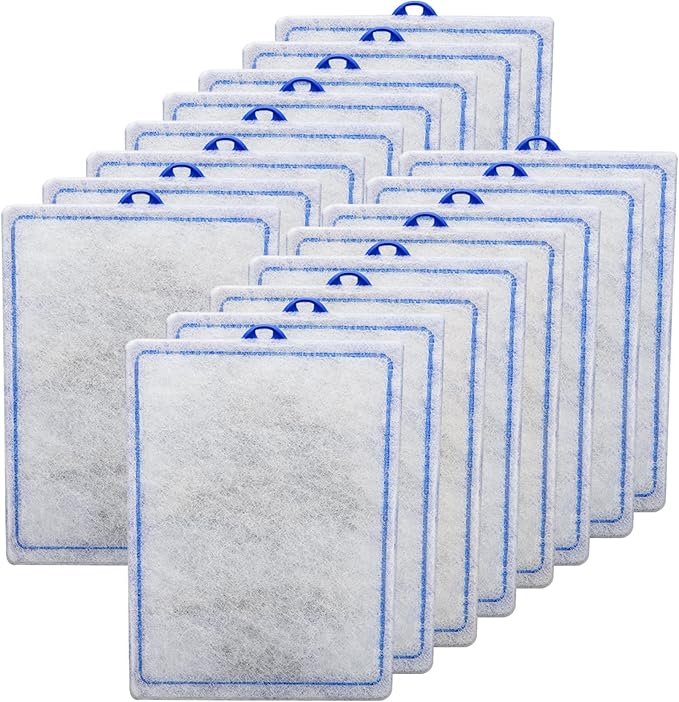 16 Count Assembled Large Filter Cartridges Compatible with Tetra Whisper Bio-Bag Filters 20i 40i IQ20/30/45/60 PF20/30/40/60, Large Replacement Filter Cartridges for Whisper Filters & Aquariums-PurrikoPets