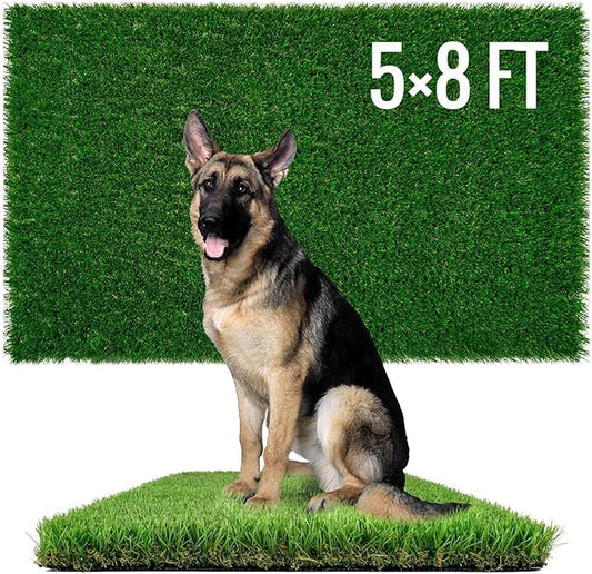 Dog Pee Grass, Artificial Grass for Dogs, Fake Grass for Dogs Potty Training, Extra Large Dog Pads 5x8ft , Housebreaking Supplies, Indoor Outdoor Turf Grass, Washable Reusable-PurrikoPets