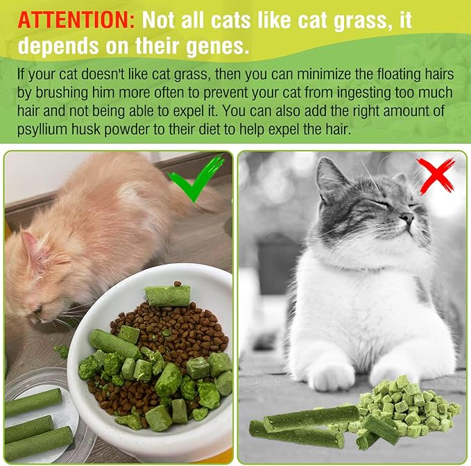 30g Cat Grass Sticks, Delicious Cat Grass Teething Stick Edible Cats Chew Toy Cat Treats Snack for Teeth Cleaning and Hairball Removal-PurrikoPets