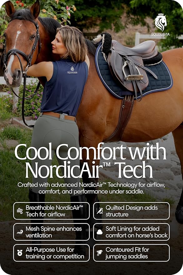 Equinavia Svalbard NordicAir™ Tech All Purpose Saddle Pad | Breathable Micromesh | Contoured Shape-PurrikoPets
