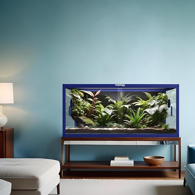 85 Gallon Snake Enclosure, Front Opening Reptile Tank for Easy Maintenance, Reptile Terrarium with Top Screen Ventilation 48''x24''x18''-PurrikoPets