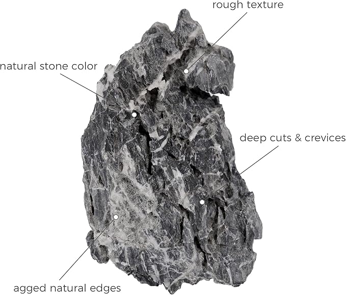 6-8 Inches Natural Seiryu Stone 6 PCS Aquarium Rocks for Aquascaping, Aquarium Landscaping, Terrariums, Fish Tank Decoration, Vivariums, Paludarium, Reptile and Amphibian Enclosures-PurrikoPets