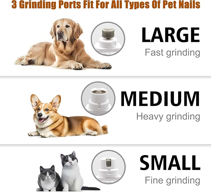2-in-1 Dog & Cat Nail Clipper and Grinder,LED Lights & Safety Guard for Large Medium Small Dogs Cats Claw Trimmer,Claw Grooming Tool for for Cats and Small Dogs-PurrikoPets
