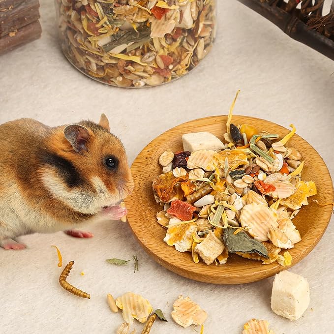 Gourmet Hamster & Gerbil Food, Dry Food for Hamsters-Supports Healthy Digestion and Healthy Teeth Unique Edible Treats for Guinea Pigs, Hamsters, Gerbils-PurrikoPets
