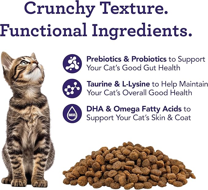 Get Naked Digestive Health Crunchy Cat Treats 2.5oz - Chicken Flavor, Grain-Free Cat Probiotics for Indoor Cats, Supports Healthy Digestion, Dental Health & Immunity, Made in The USA-PurrikoPets
