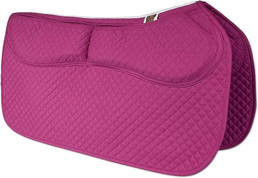 ECP Equine Comfort Products Thermoregulating Western Saddle Pad, Machine Washable Contoured Fit, Water Absorbing, Therapeutic, Shock Absorbing with Adjustable Memory Foam Shims-PurrikoPets