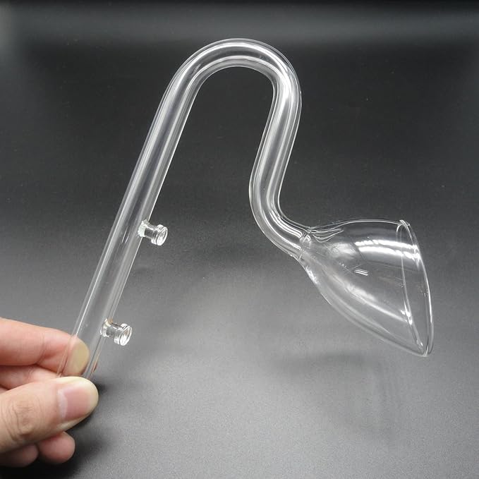 Glass Lily Pipe Outflow for Aquarium Planted Tank (13mm for 12/16mm (1/2" ID) tubing)-PurrikoPets