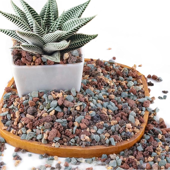 2.4lb Mix Horticultural Lava Rock Pebbles Pumice Potting Soil Amendment Succulent Cactus Bonsai Gritty Rock Decorative Gravel Plant Drainage Volcanic Rock for Aquarium Fairy Gardening Top Dressing-PurrikoPets