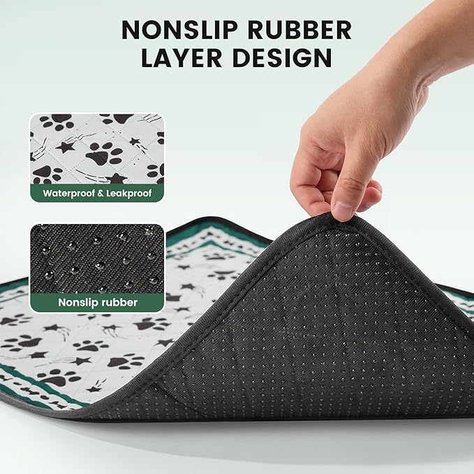 Gardner Pet Washable Dog Pee Pads,18'' x 24'' Non Slip Dog Mats with Great Urine Absorption, Reusable Puppy Pee Pads for Potty Training - 2 Pack-PurrikoPets