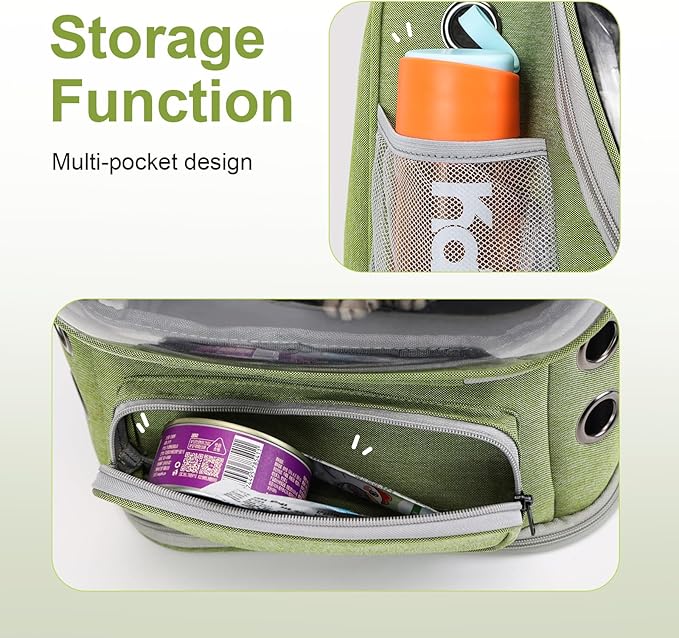Expandable Cat Backpack,Cat Bubble Backpack Carrier for Carrying Cats, Pets and Small Dogs,Airline-Approved,Designed for Travel, Hiking, Walking,Car-PurrikoPets