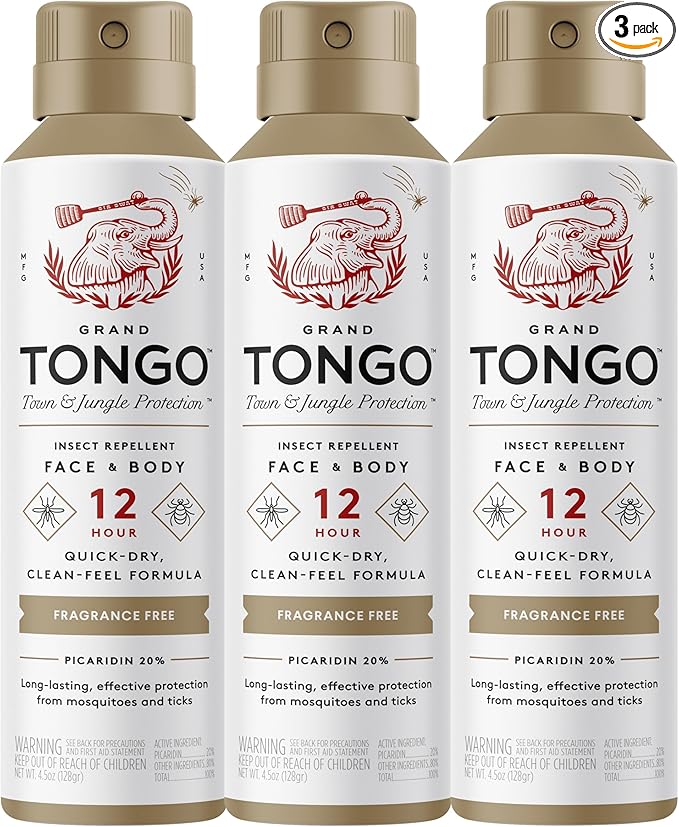 Fragrance Free Insect Repellent, 12-Hour Mosquito & Tick Protection, Picaridin-Based, Water-Based, Lightweight, Quick-Drying, DEET Alternative, Face & Body Use, 3 Pack-PurrikoPets