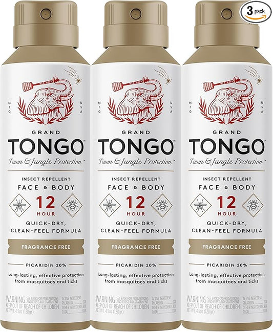 Fragrance Free Insect Repellent, 12-Hour Mosquito & Tick Protection, Picaridin-Based, Water-Based, Lightweight, Quick-Drying, DEET Alternative, Face & Body Use, 3 Pack-PurrikoPets