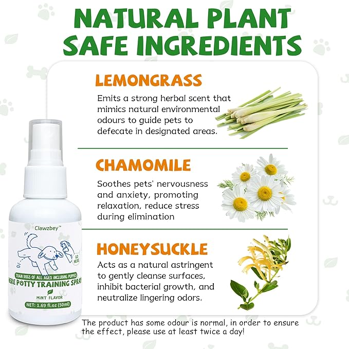 Dog Potty Spray Set, No-Go Spray & Potty Training Spray, Puppy Essentials, Stops Urination & Marking, Indoor and Outdoor Use (1.69 fl oz)-PurrikoPets