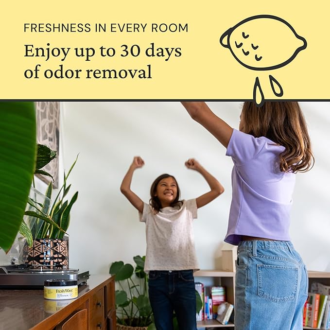 Fresh Wave Lemon Odor Removing Gel, 7 oz., Pack of 3 - Safer Odor Absorbers for Home, Natural Plant-Based Odor Eliminator, Every 7 oz. lasts 15-30 Days, For Cooking, Trash & Pets-PurrikoPets