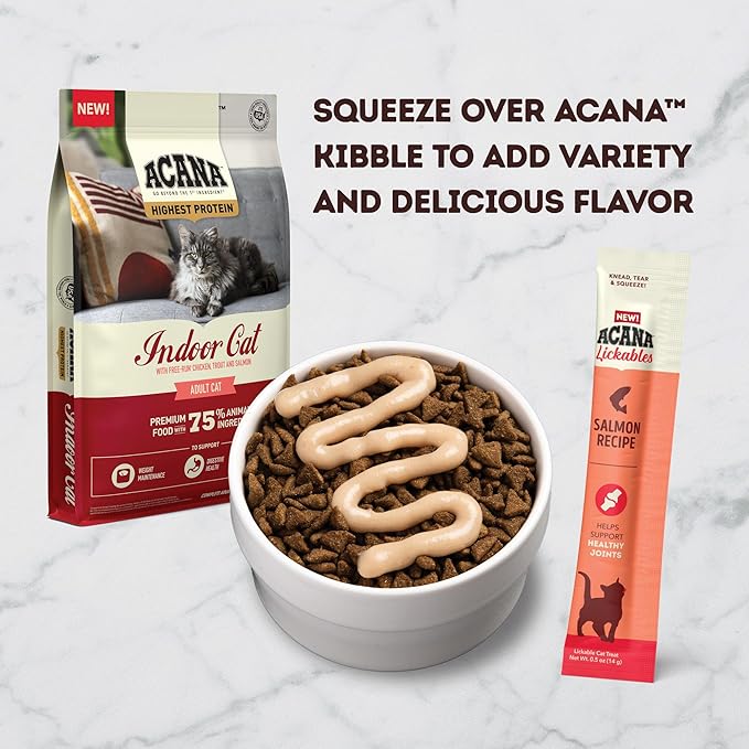 ACANA Lickables Cat Treats Salmon Recipe .5oz Tubes (5 Count)-PurrikoPets