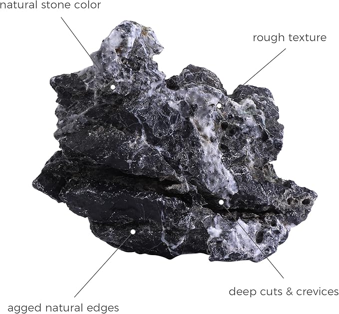 2-6 Inches Natural Seiryu Stone 4 PCS Aquarium Rocks for Aquascaping, Aquarium Landscaping, Terrariums, Fish Tank Decoration, Vivariums, Paludarium, Reptile and Amphibian Enclosures-PurrikoPets