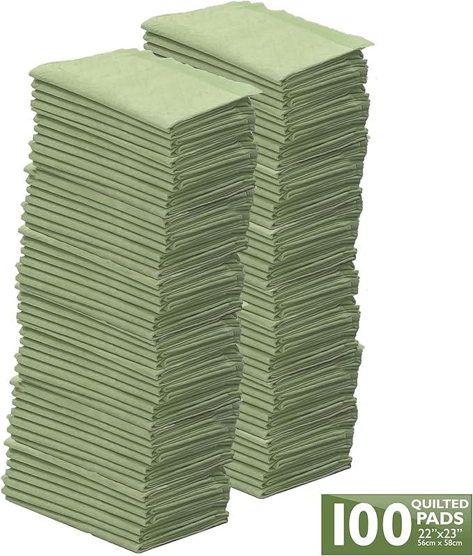 Four Paws Wee-Wee Superior Performance Bamboo Pee Pads for Dogs, Earth Friendly Dog & Puppy Potty Training Pads, Crate Liners, Housebreaking Supplies, 22" x 23" (100 Count)-PurrikoPets