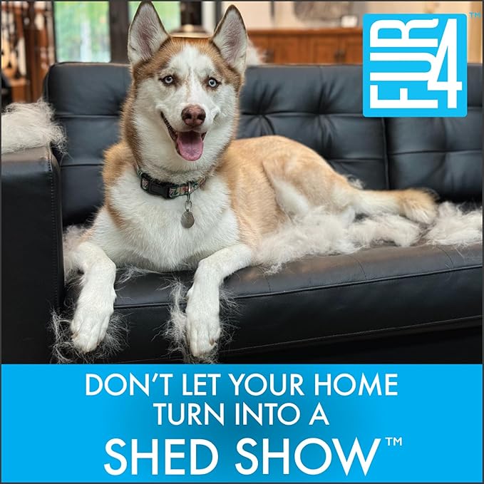 FUR4 deShedding Tool for Long Hair Cats - Innovative Cat Grooming Brush with 4 Composite Carbon Fiber Edges for Effective Fur Removal - Cat Hair Deshedder Brush for a Comfortable Grooming Experience-PurrikoPets