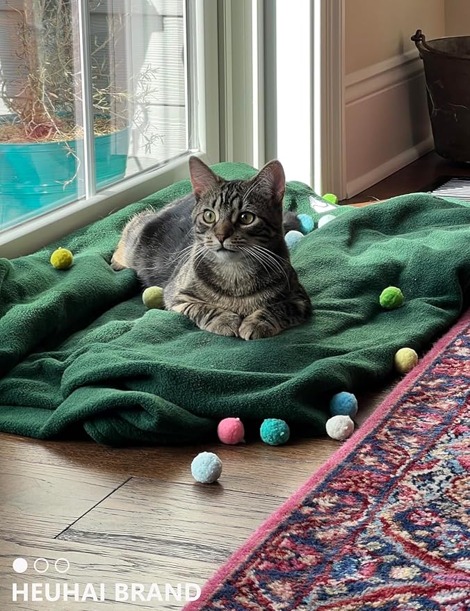 40-Pack Cat Balls – Fun Interactive Toys for Indoor Cats & Kittens (Basic Cat Toy Set)-PurrikoPets