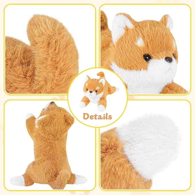19Inch 3 Pounds Dog Weighted Stuffed Animals, Cute Realistic Puppy Stuffed Animal, Sensory Comfort Plush Throw Pillow Toy, Dog Plush Gift for Adults Kids Youth-PurrikoPets