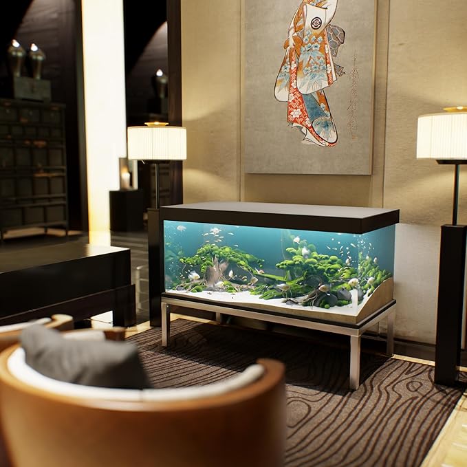 24 in X 48 in. Aquarium Stand | Industrial Style Aluminum Fish Tank Base with Open Frame Design-PurrikoPets